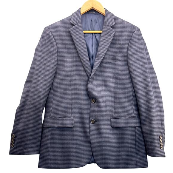Ralph Lauren for Dillards 100% Wool Blue Plaid Blazer Sport Coat Men 38S - Picture 1 of 10